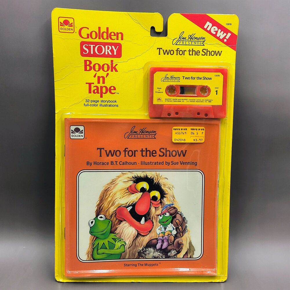 Muppets Golden Story Book and Tape with Sweetums Robin Kermit "Two For the Show"